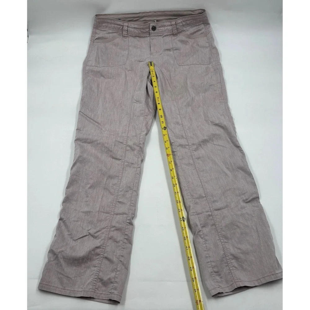 Kuhl Women 12 Reg Cabo Mauve Linen Blend Straight Leg Hiking Outdoor Pants - Picture 6 of 9